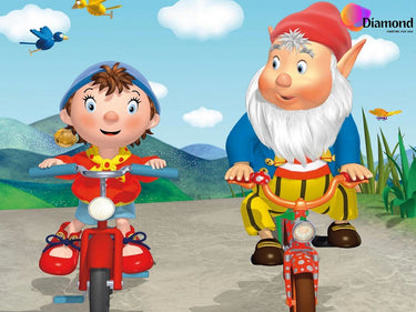 Noddy en Grootoor op de fiets Diamond Painting for you
